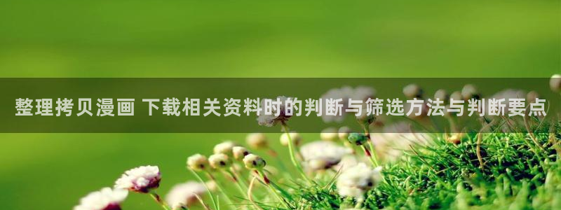 樱花日语单词大全：整理拷贝漫画 下载相关资料时的判断与筛选方法与判断要点